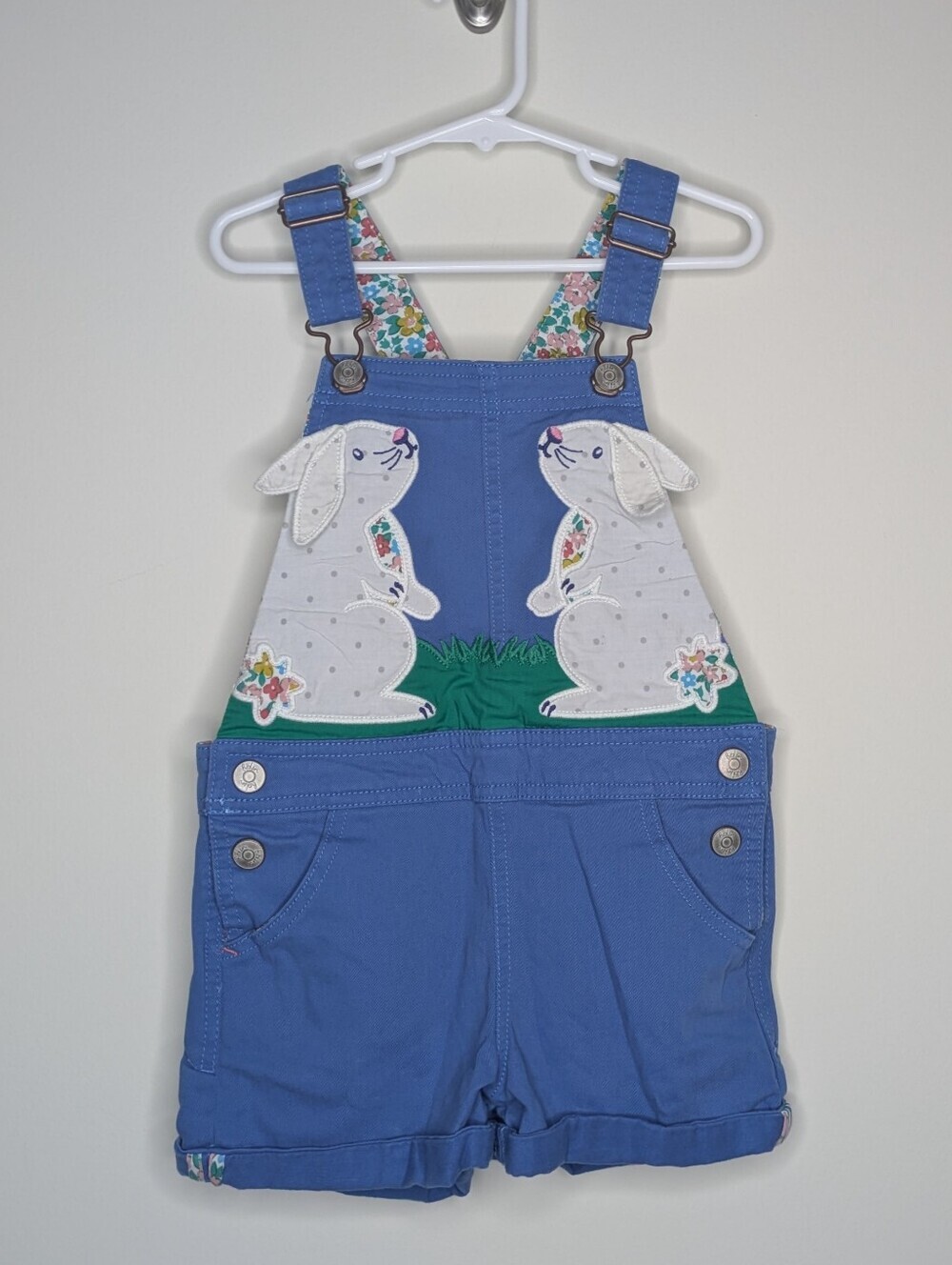 Mini Boden Bunny Rabbit Shortall Overall 4/5